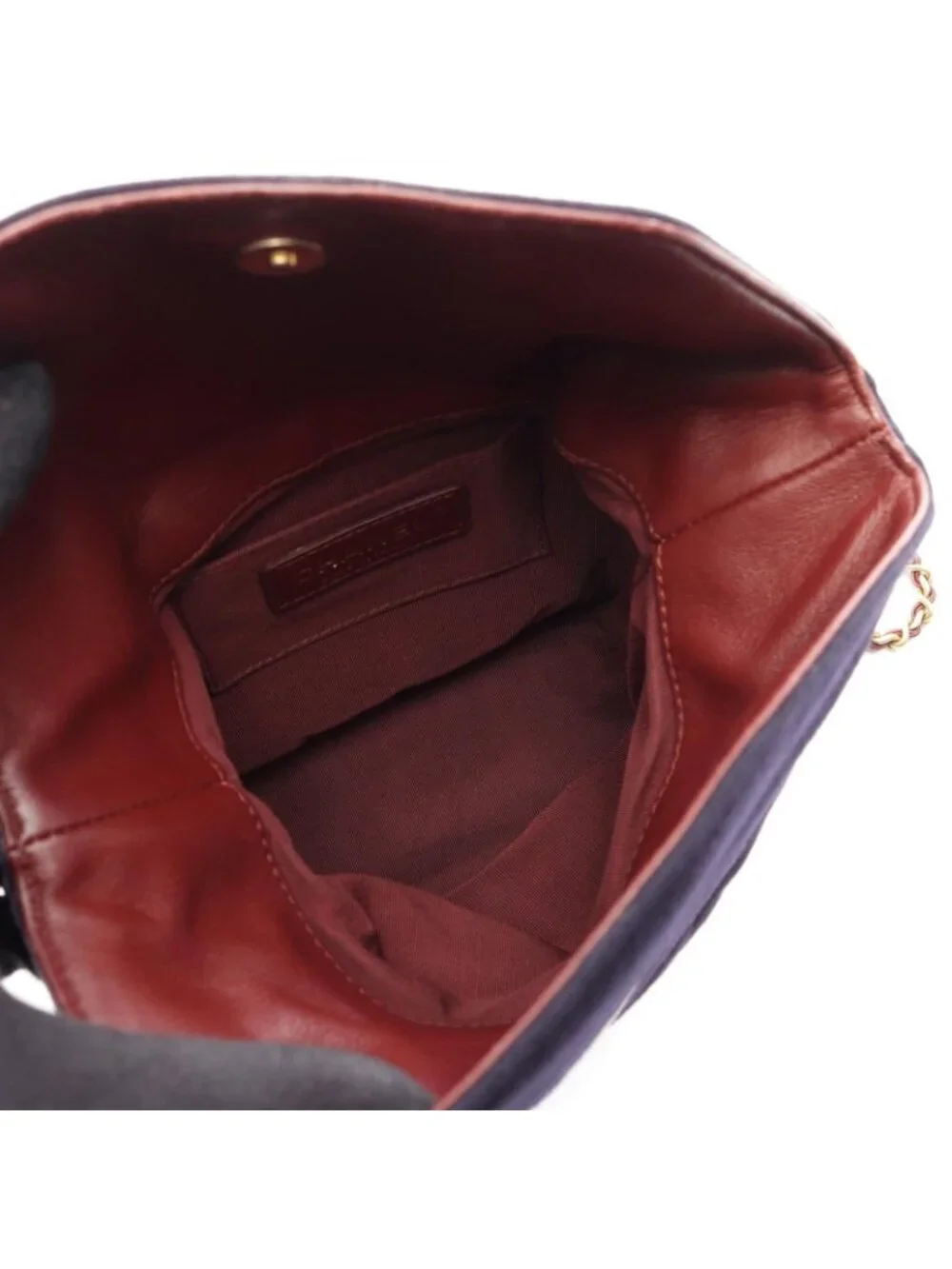 Chanel Shoulder Bag Paris Hamburg Quilted Navy Wool Leather 2-Way Chain